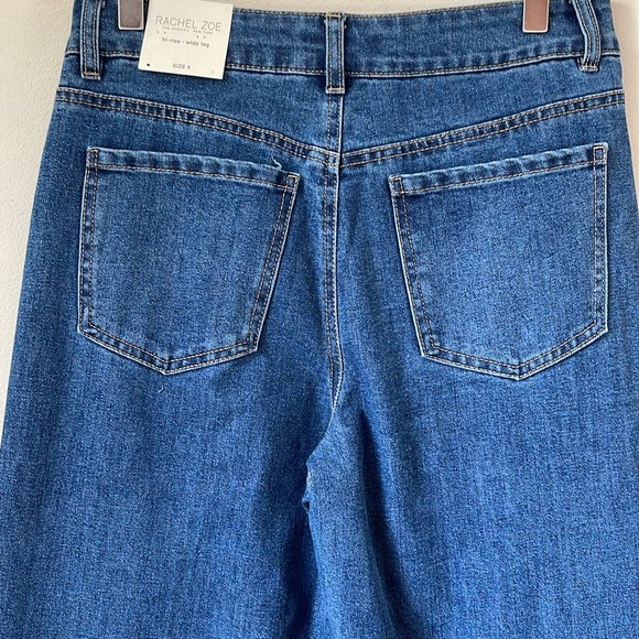 Rachel Zoe Repreve Women Hi-Rise Wide-Leg Stretch 5-Pocket Jeans 4 - Picture 3 of 6